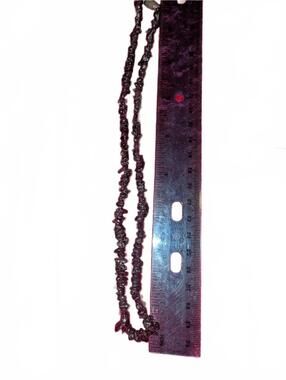 Vintage Garnet Chip Necklace with Silver Clasp